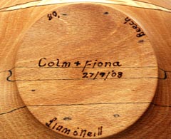 Engraving on Base of Bowl