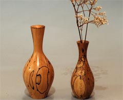 Twig Vases in Spalted Beech